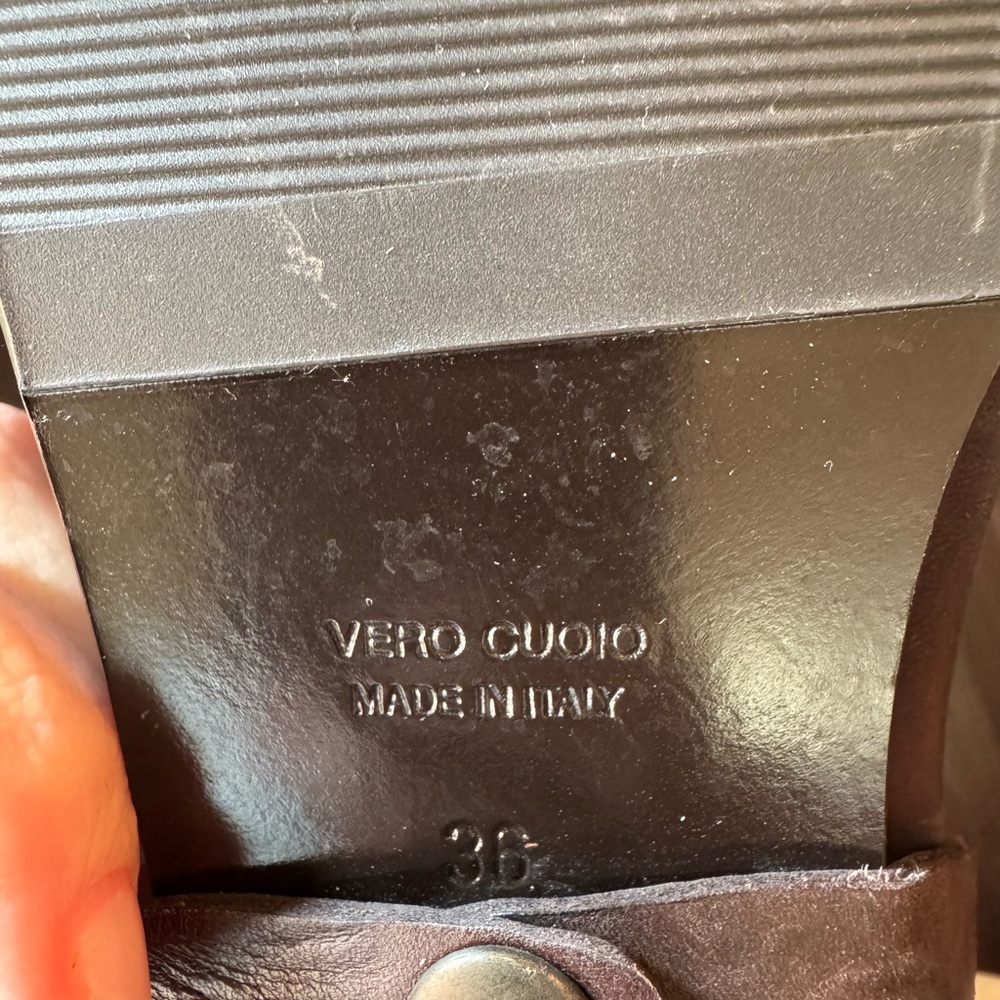 Designer leather boots made in Italy. Size 36